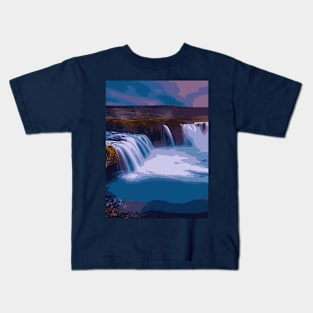 Enigmatic Waterfall - Landscape Kids T-Shirt